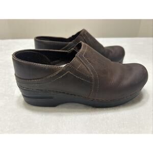 Dansko Women’s Shoes Clogs Size 37 US 7 Brown Leather Professional Nurse Slip On